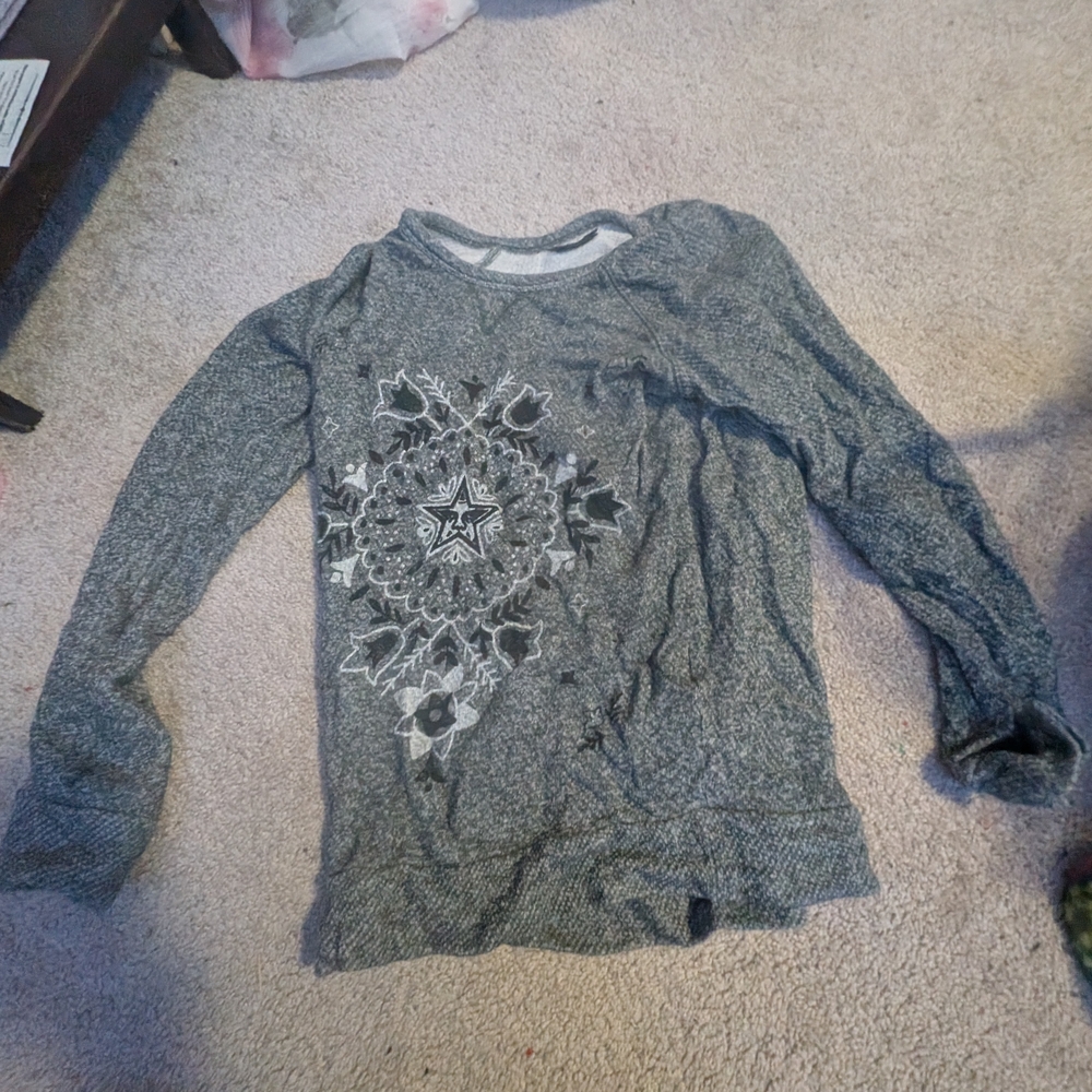 Obey Heather Gray Long Sleeve Shirt